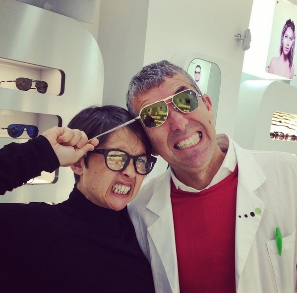 Toto e Stefania Savarese Ottica con Philippe Starck